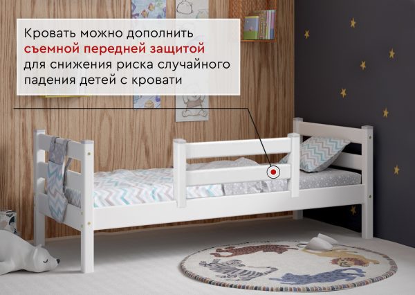 Вариант 9 Двухъярусная кровать "Соня" с прямой лестницей Белый — изображение 3