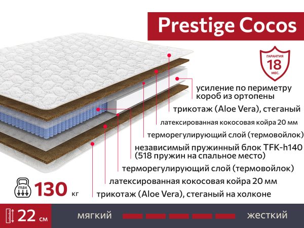 Матрас Prestige Cocos 1400х1950 — изображение 2