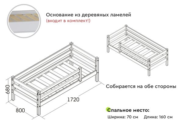 Детская кровать "Соня" 1600 Белый — изображение 4