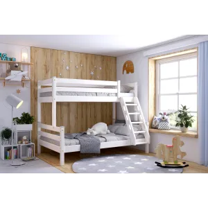 Кровать двухъярусная с наклонной лестницей 