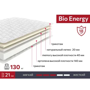 Матрас BIO Energy 900х2000 90х200 см